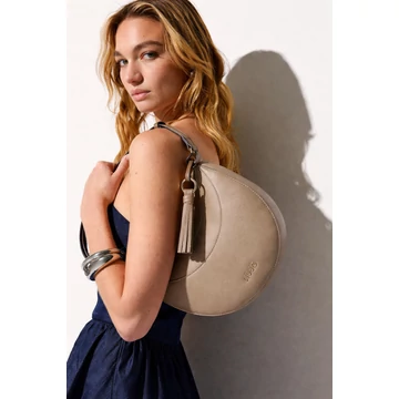 Liu Jo ívelt mud barna válltáska bojttal