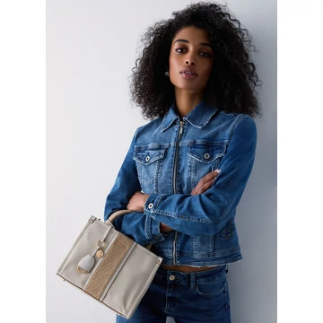 Liu Jo krémszínű kézitáska díszített designnal