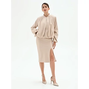 Rinascimento hosszú újjú felső sötét bézs