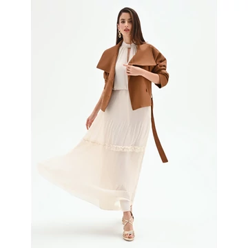 Rinascimento barna megkötős rövid kabát