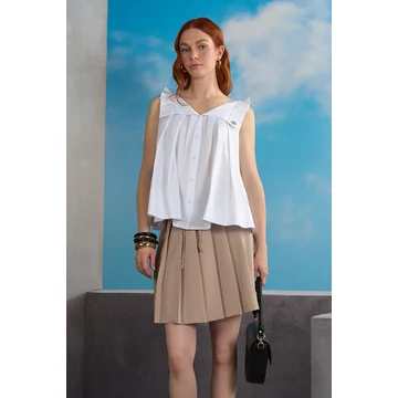 Rinascimento mini szoknya sötét bézs