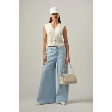 Rinascimento széles szárú palazzó nadrág világoskék