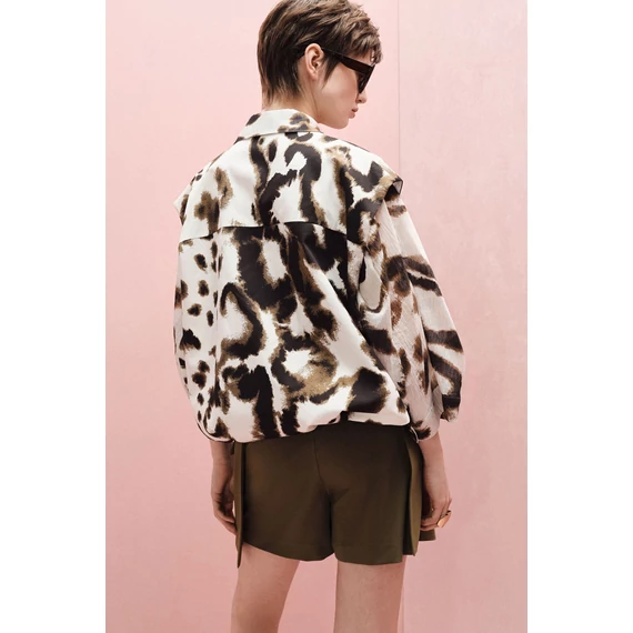 Imperial ujjatlan, mintás mellény elöl cipzáras záródással.