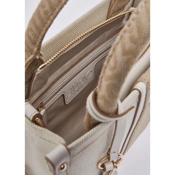 Liu Jo krémszínű kézitáska díszített designnal