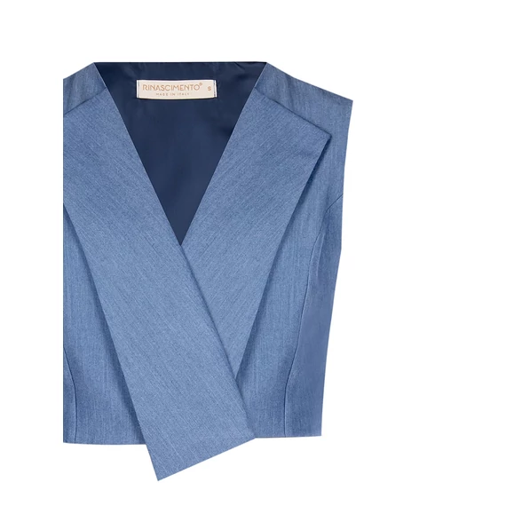 Rinascimento rövid mellény kék