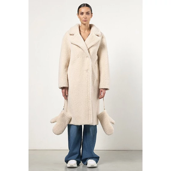 Rinascimento hosszú kabát krémszínű