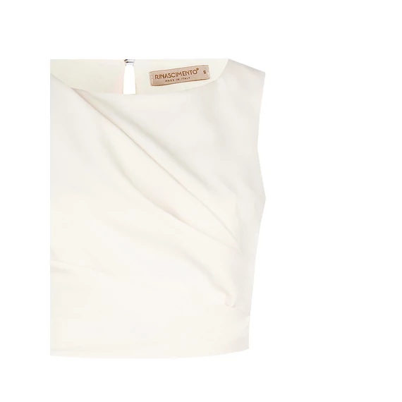 Rinascimento rövid felső, top krémszínű