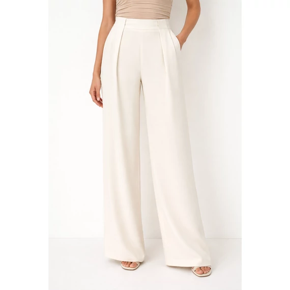Rinascimento széles szárú palazzó nadrág krémszínű