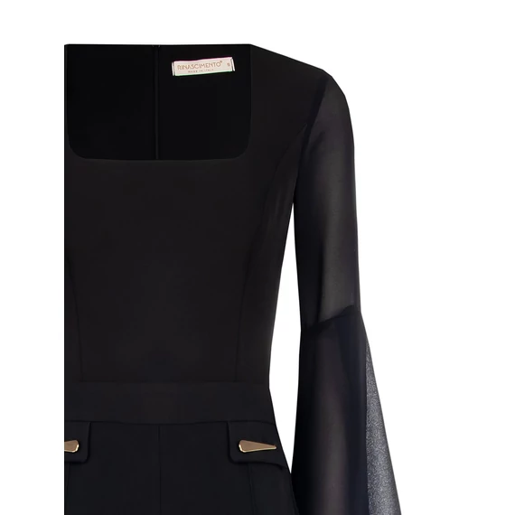 Rinascimento rövid overál fekete