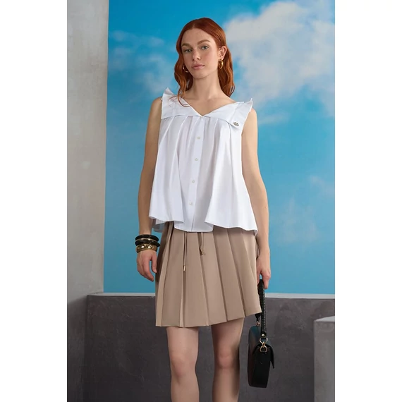 Rinascimento mini szoknya sötét bézs