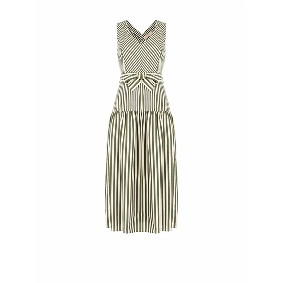 Rinascimento khaki fehér csíkos ruha megkötős